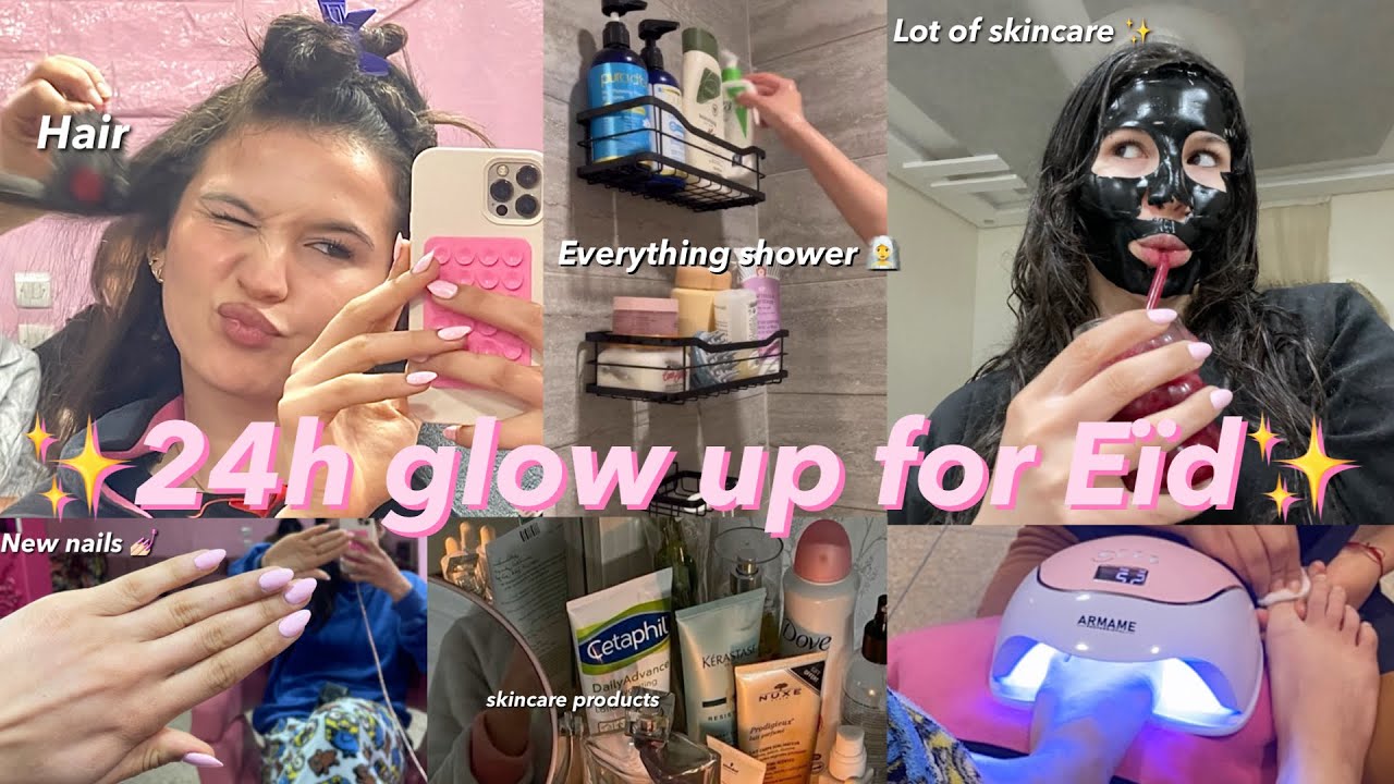 24h glow up for Eïd💕|يوم كامل باش نتهلا فراسي قبل العيد💅🏻🧖‍♀️