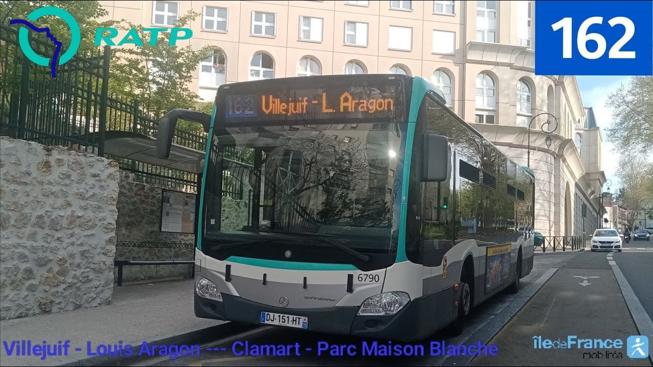 Bus 162 RATP - Citaro C2 N°6790 Villejuif - Louis Aragon --- Clamart - Parc Maison Blanche