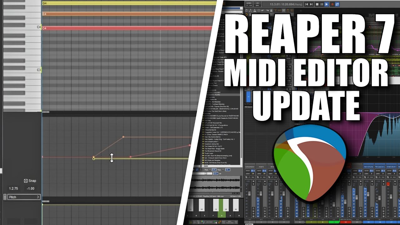 Midi Editor Update in Reaper 7