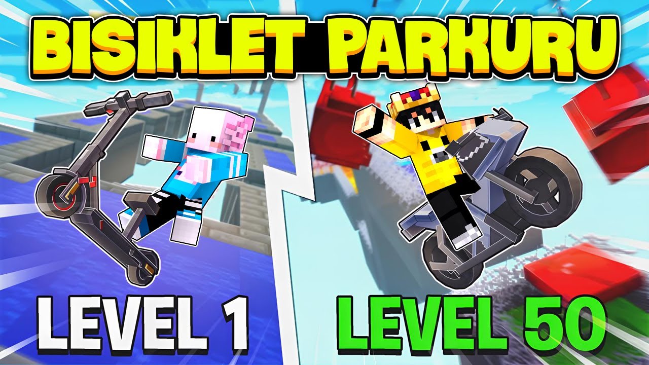Minecraft'ta BİSİKLET PARKURU OYNADIK!