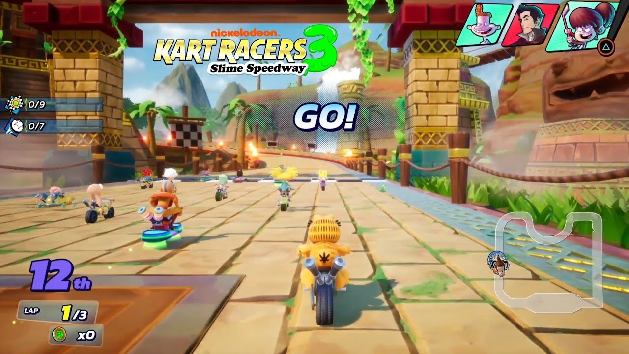 Nickelodeon Kart Racers 3: Slime Speedway | Водитель: Гарфилд | Кубок кошачьего пира! (PS4 1080p)