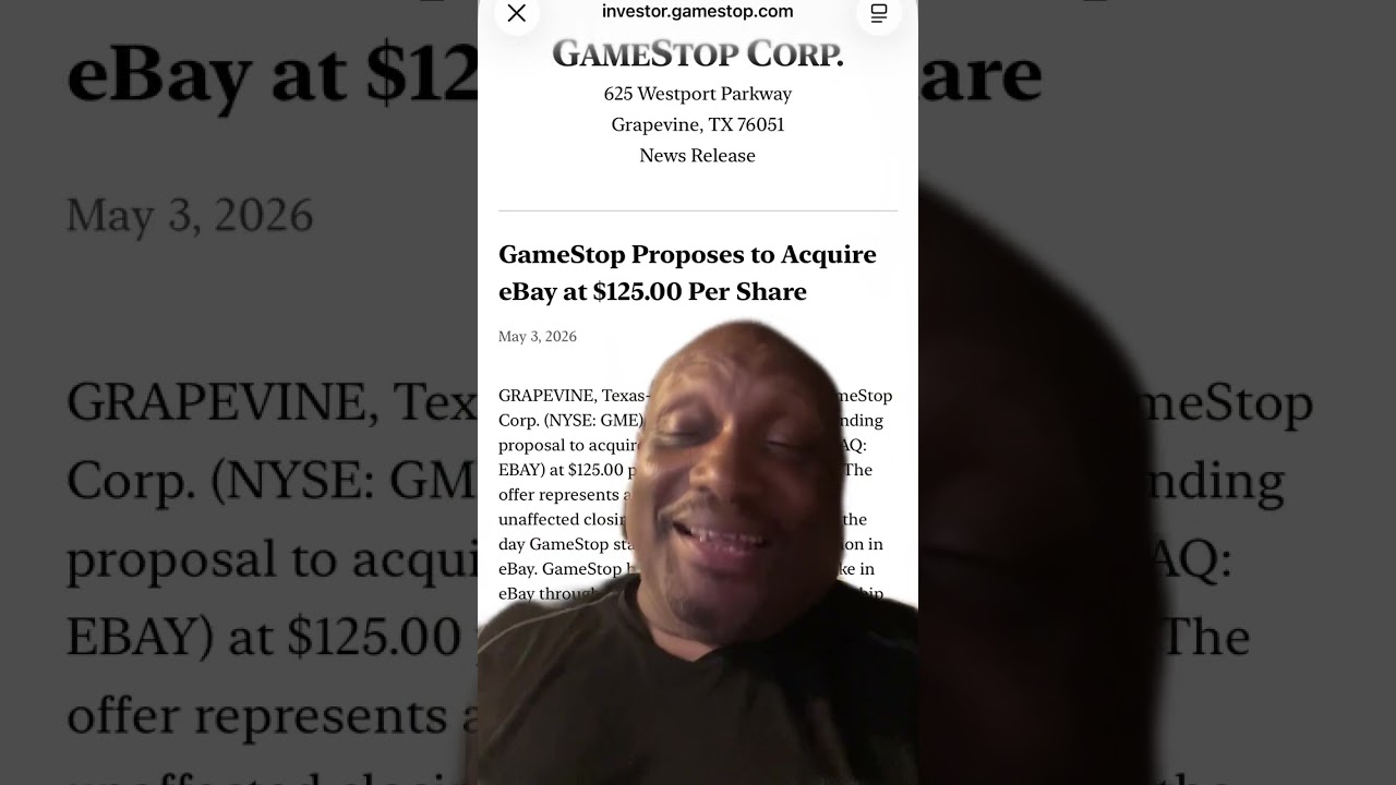Подтверждено, что GameStop предлагает купить eBay за 56 миллиардов долларов. Цена акции &mdash; 125 дол...