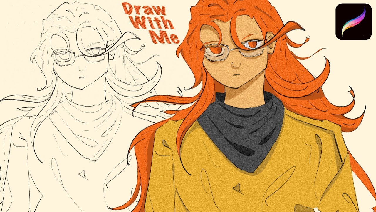 🍁Draw with me :  Cozy digital art in Procreate ( Lofi & Relaxing)