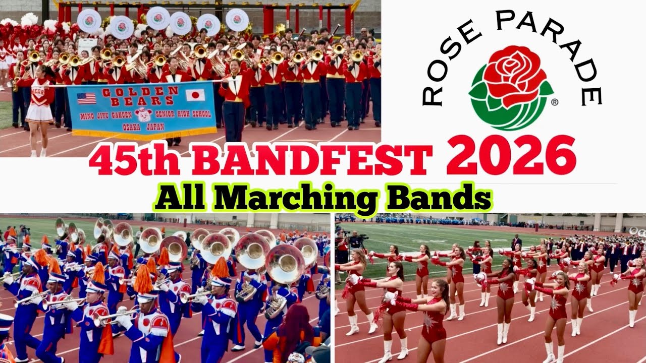 45th Rose Parade BANDFEST 2026 - All Marching Bands