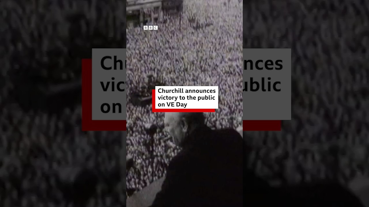 The moment Winston Churchill announced the end of World War Two in Europe. #VEDay #BBCNews