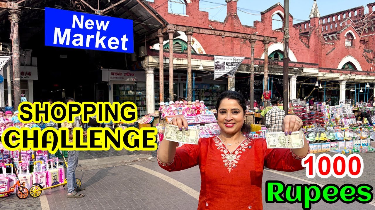 New Market Shopping Challenge With 1000 Rupees || New Market Kolkata