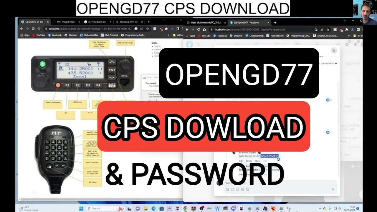 OPENGD77 , CPS Programming Software & Password