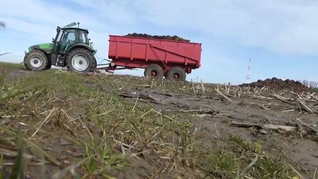 Déchargement du fumier Deutz Agrotron 118