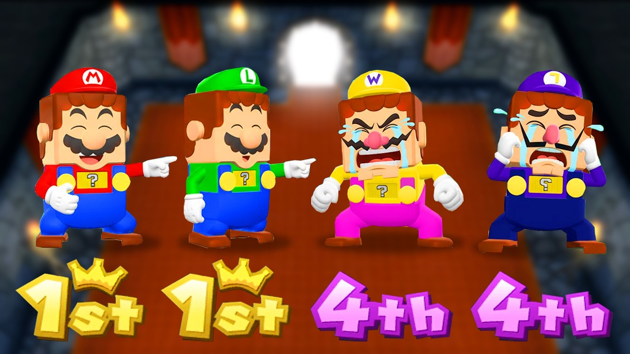 Mario Party 9 Minigames - Lego Mario Vs Lego Luigi Vs Lego Wario Vs Lego Waluigi (Master CPU)