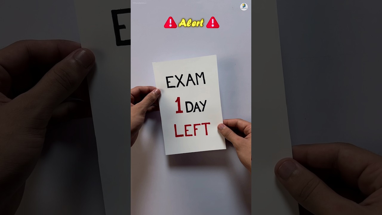 How to Study One Day Before Exam🔥Last Minute Study Tips #studytips #exams