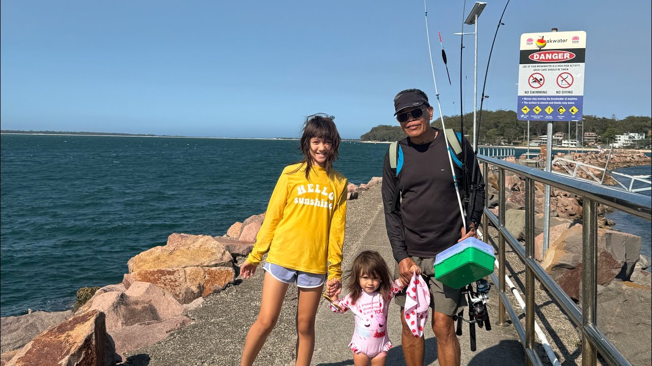 Fishing at d’Albora Marina, Nelson Bay, NSW