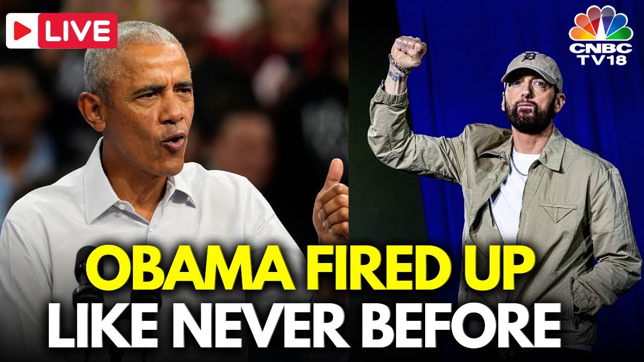 LIVE: Barack Obama Raps to ‘Lose Yourself’ After Being Introduced by Eminem at Harris Rally | N18G