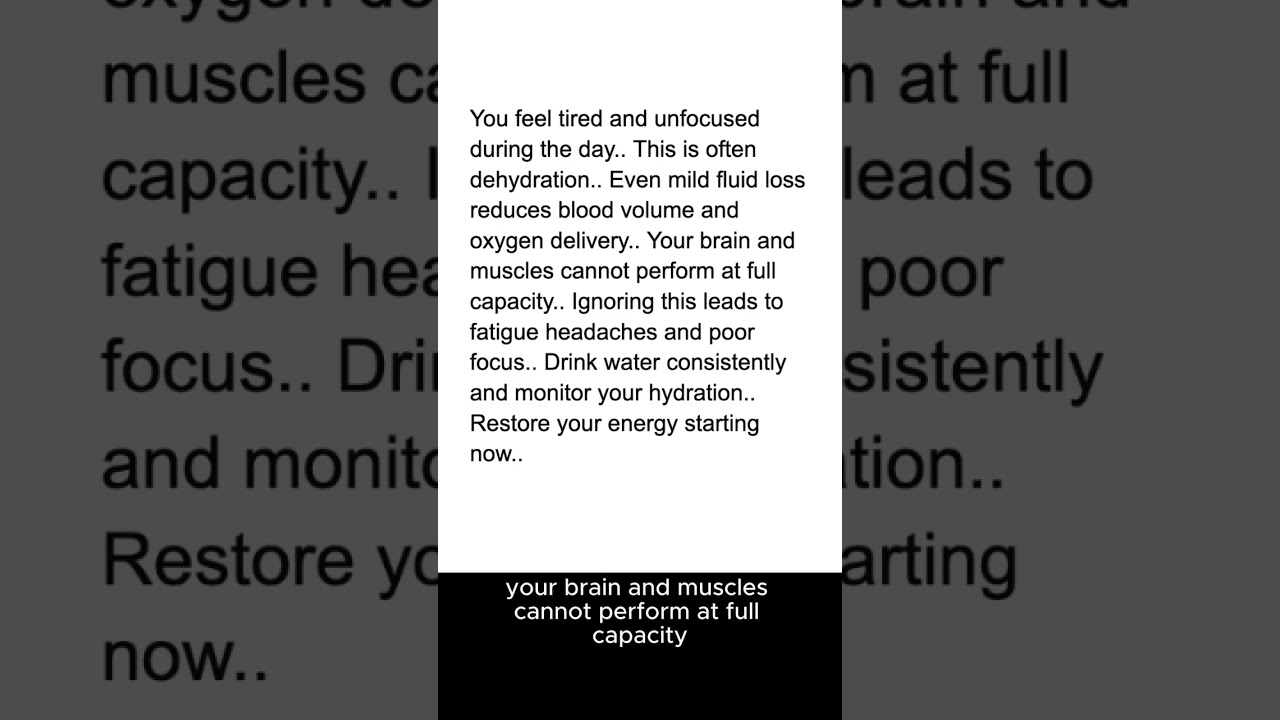 Dehydration: The Silent Cause of Low Energy? #energy #health #wellness
