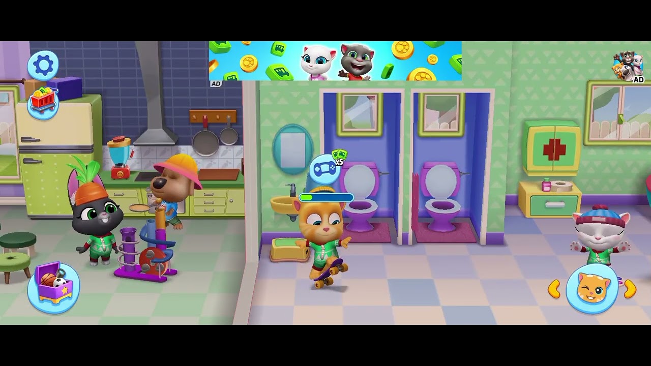 My talking Angele tom kidsvideo friends👭👬👭#talkingtom#gamingvideo#Happyholikids🎈🔫👶🏻(✿♥‿♥)#