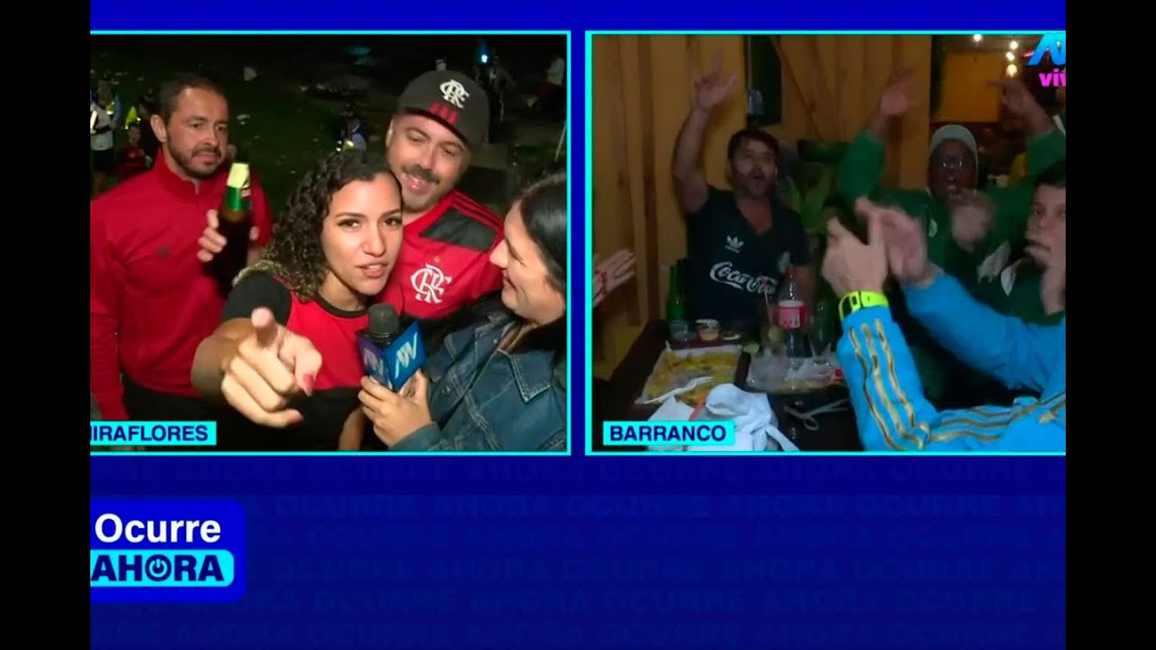 Hinchas del Flamengo y Palmeiras invaden parque de Miraflores y Barranco