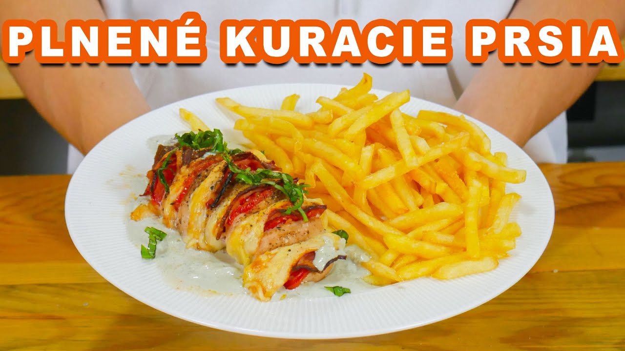 Plnené kuracie prsia s nivovou omáčkou a hranolkami | Viktor Nagy | recepty na obed