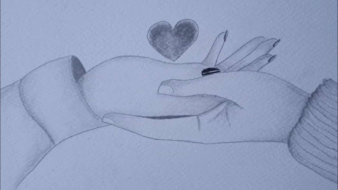 How to draw a Romantic Couple Holding Hands || Pencil Sketch || Easy tutorial for bigeners