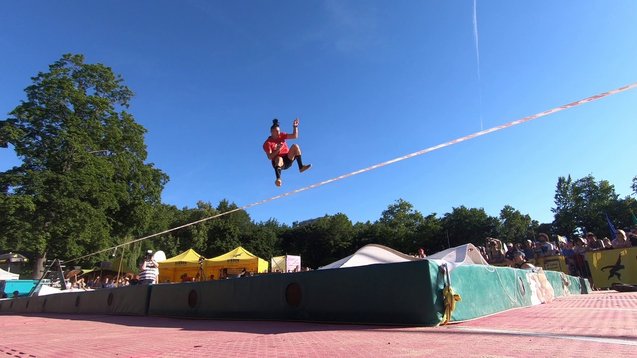 World Slackline Máster stuttgart 2019 Randley Freitas V/S Abraham Hernandez Final