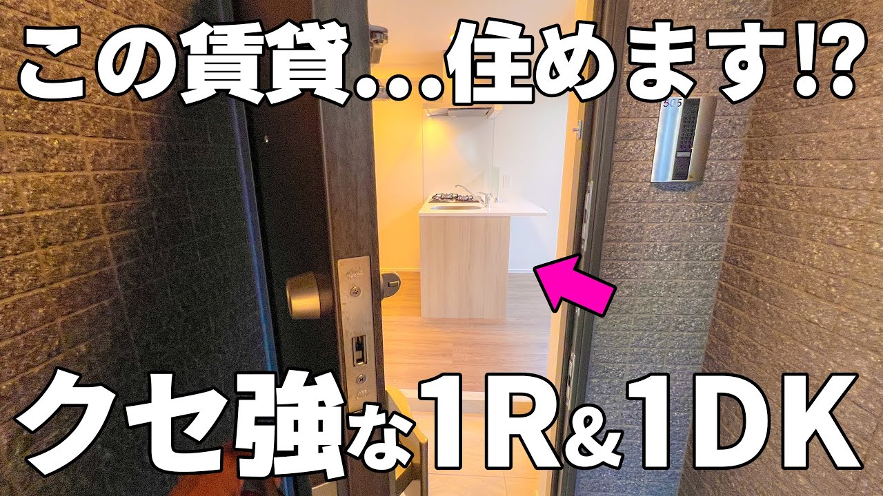 この1R & 1DKに住める！？快適だけどクセ有りの一人暮らし部屋【賃貸マンション内見】