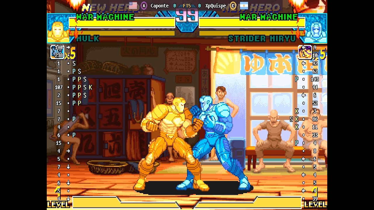 Marvel vs. Capcom - 🇺🇸 Caponte(A) vs 🇦🇷 XpQuispe(C) | Fightcade (2026-03-03 21:37 UTC)