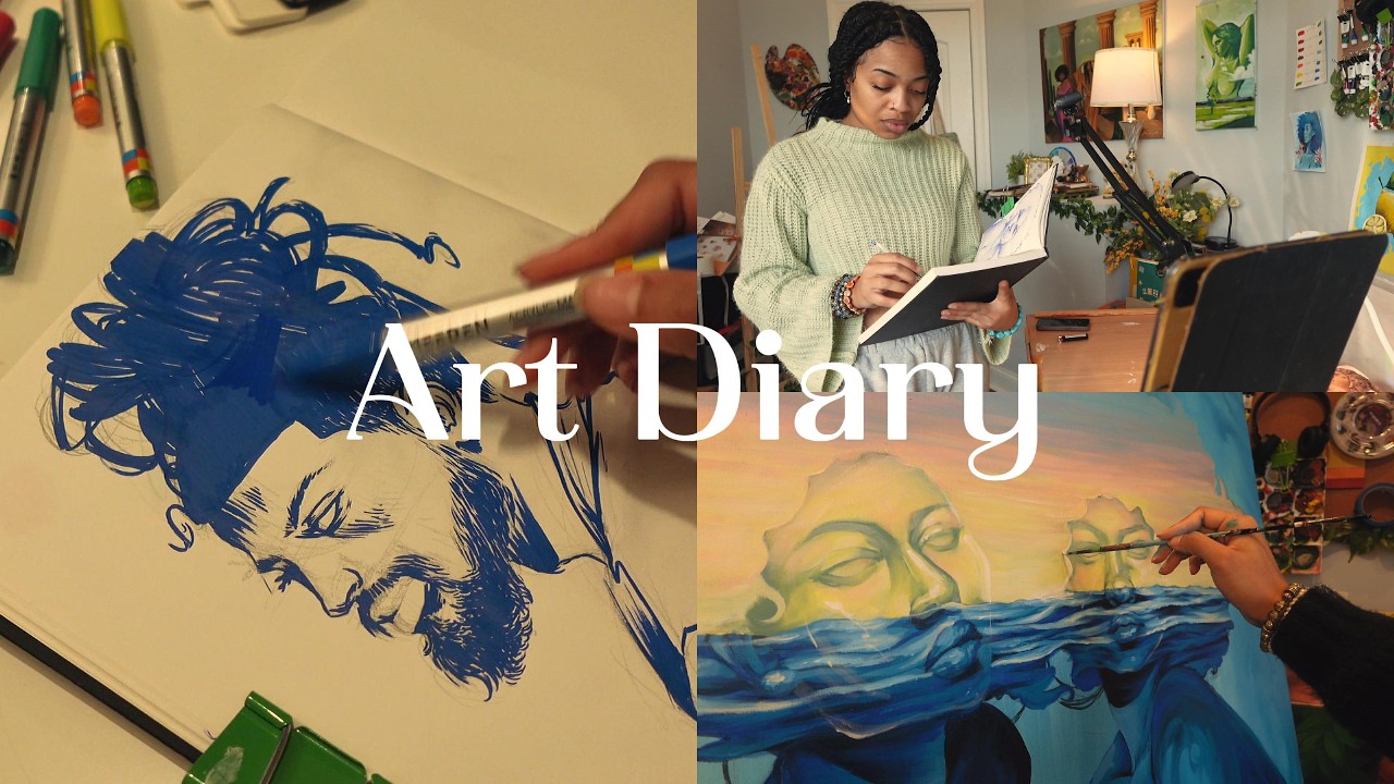 Art Diary 09 | Sketching every single day, Yoga , Painting & Planning