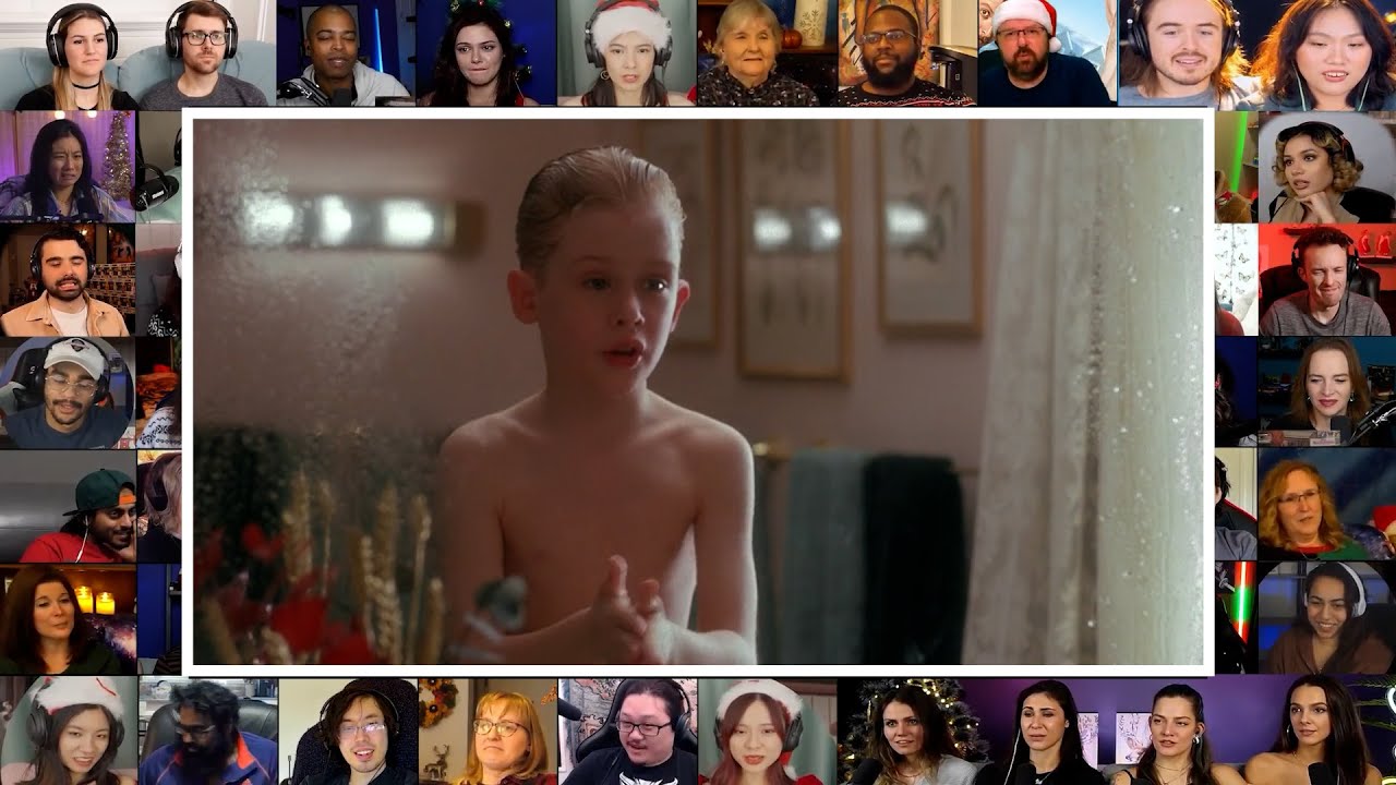 Kevin singing a Song in a Bathroom Scene | Home Alone : 1990 | Reaction Mashup