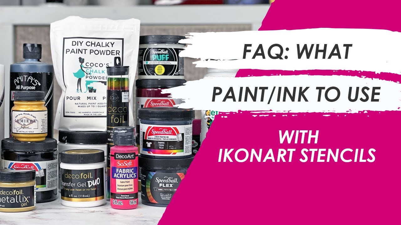 What paint or ink should I use with Ikonart stencils?