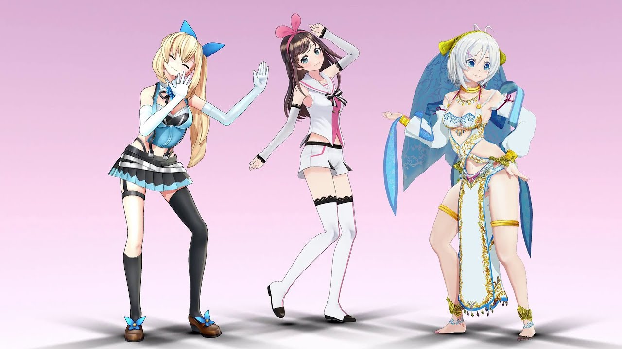 【MMD】キズナアイ・ミライアカリ・電脳少女シロでスキスキ絶頂症【1080p】