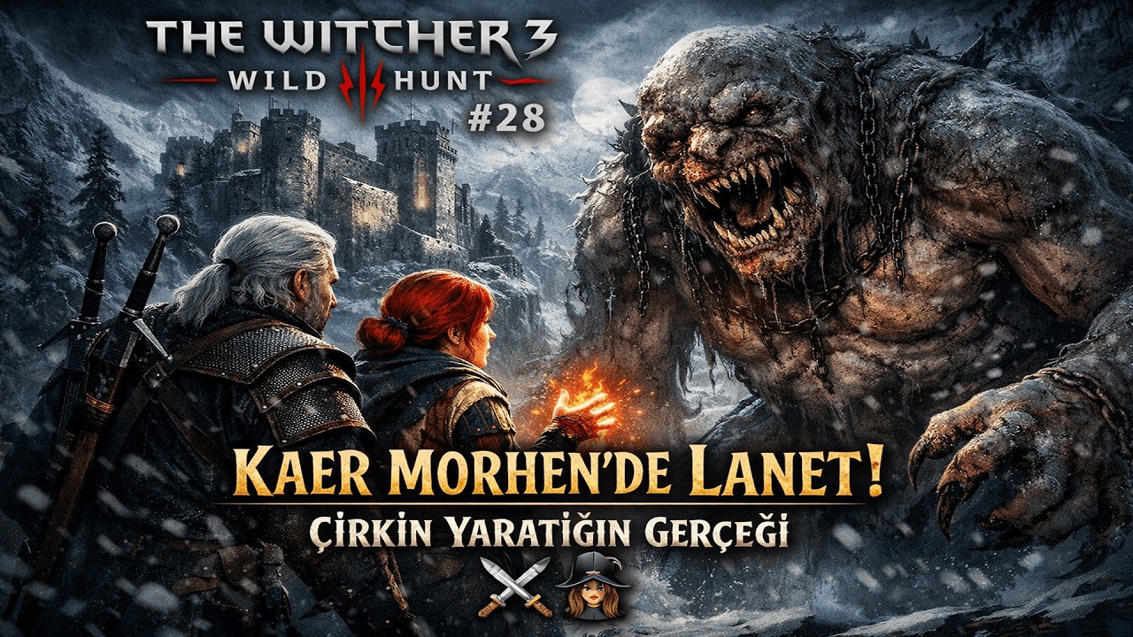 The Witcher 3 Wild Hunt Türkçe Bölüm #28  Kaer Morhen’de Lanet! Çirkin Yaratığın Gerçeği ⚔️🧙‍♀️