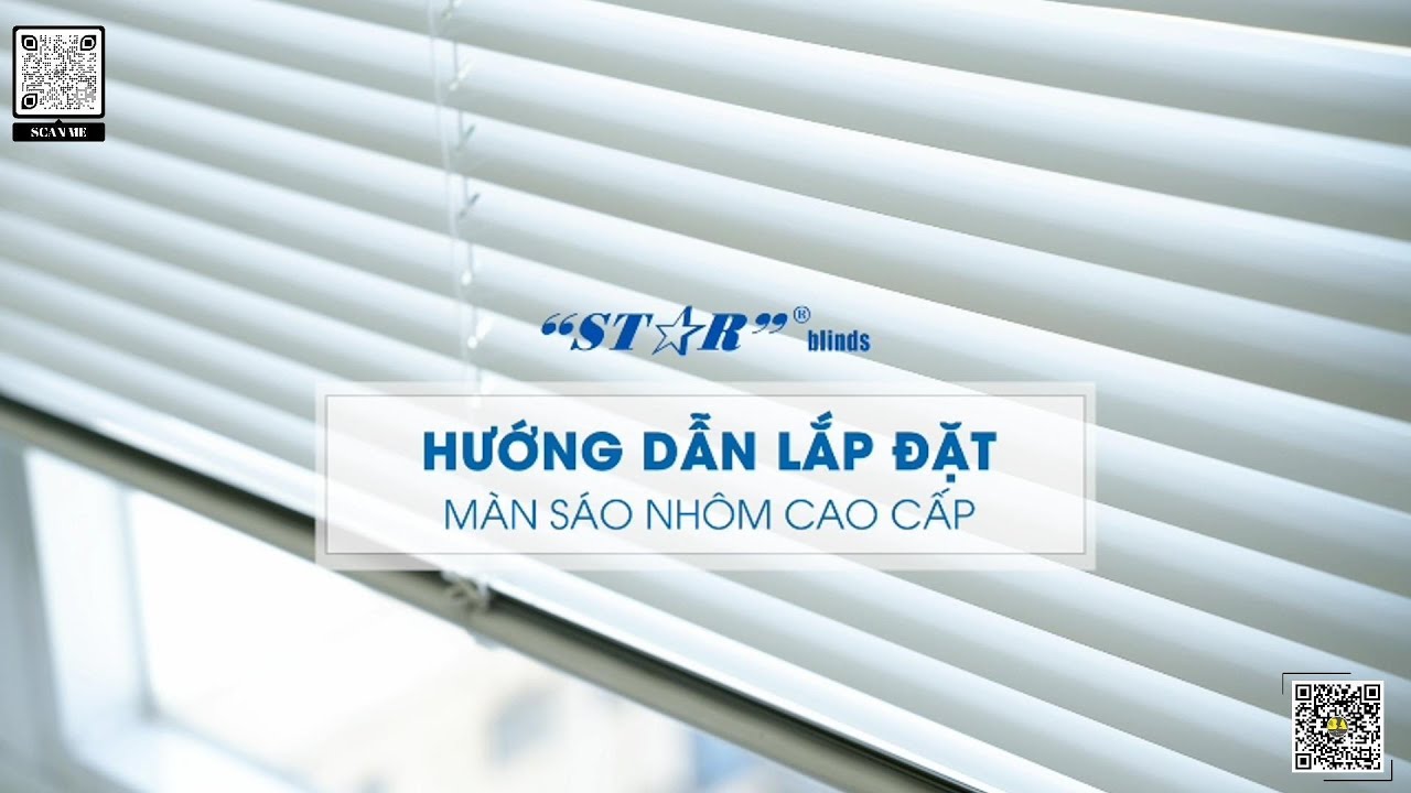 Hướng dẫn lắp đặt rèm sáo nhôm bản 25 RÈM BÌNH AN