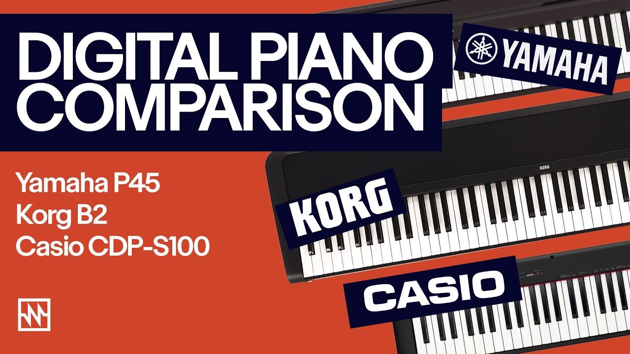 Сравнение цифровых пианино для начинающих: Yamaha P45, Korg B2, Casio CDP-S100