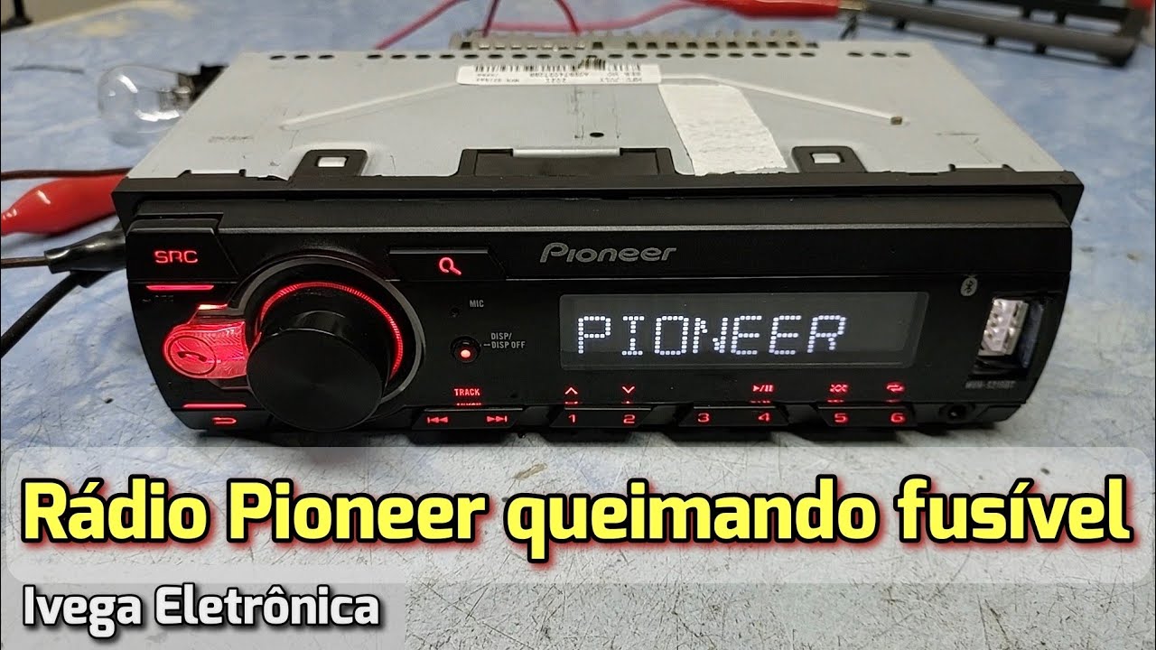 Rádio Pioneer queimando fusível, mvh-s218bt