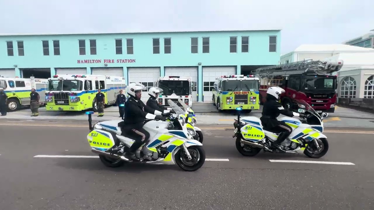 Funeral escort for former Police Commissioner  George Jackson. A final mark of respect. 🕊️🚓