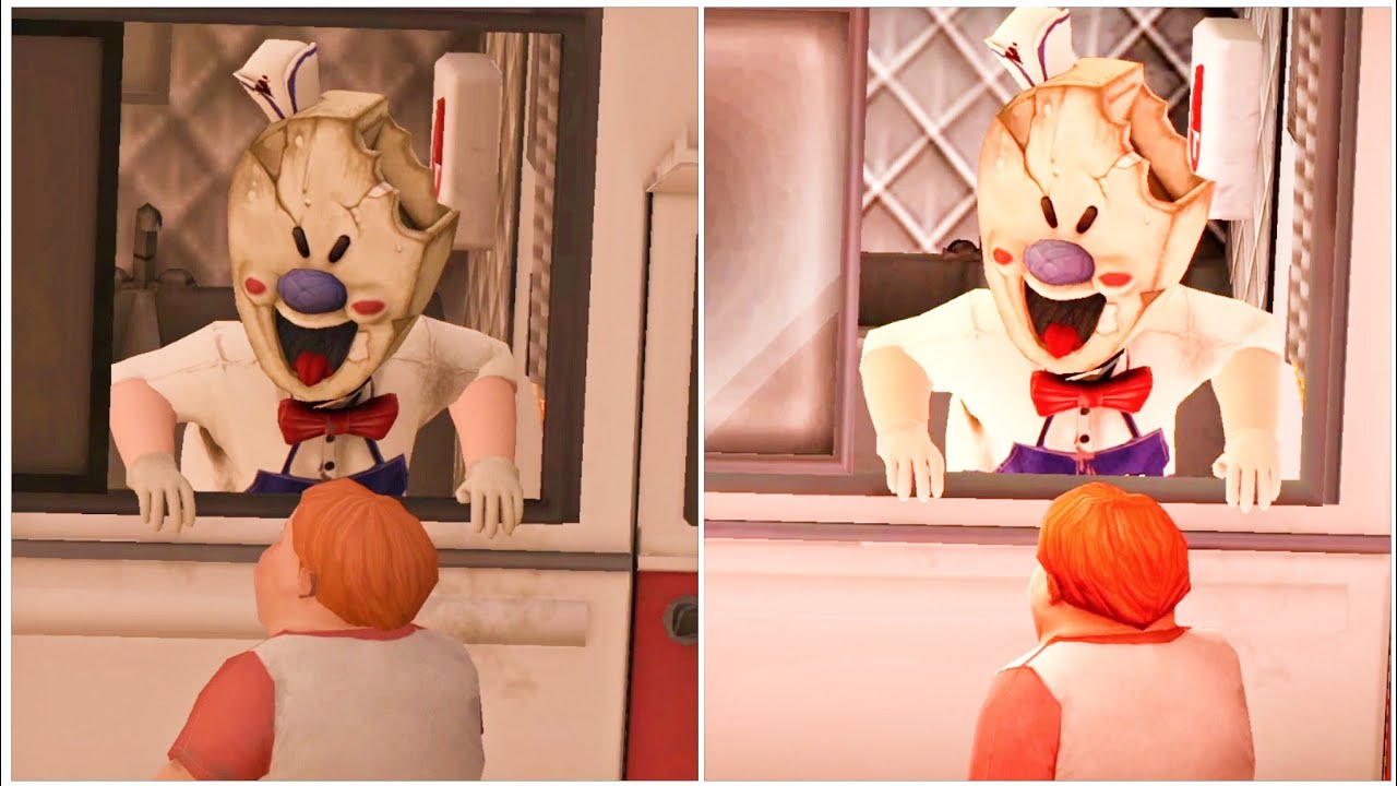 Ice Scream 1 Oldest Version Vs Newest Improve Version Full Gameplay
