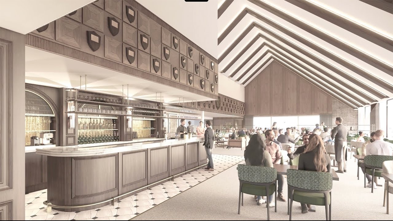 Royal Dornoch new clubhouse animation with interior design.