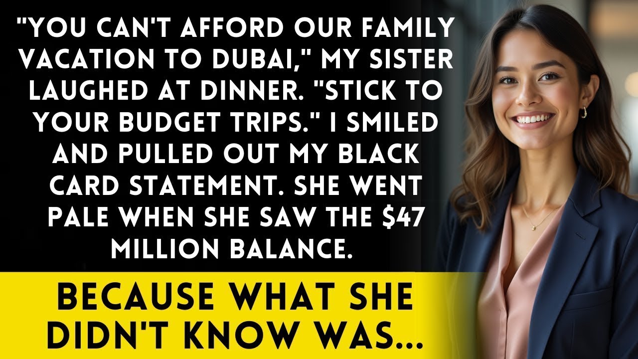 My Sister Said You Can't Afford Our Family Vacation - Then She Saw My Black Card Statement