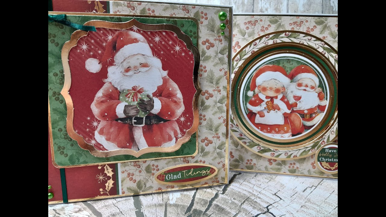 Crafting with Hunkydory Magazine issue 78 free kit, Santa's on his Way   A Holly Jolly Christmas