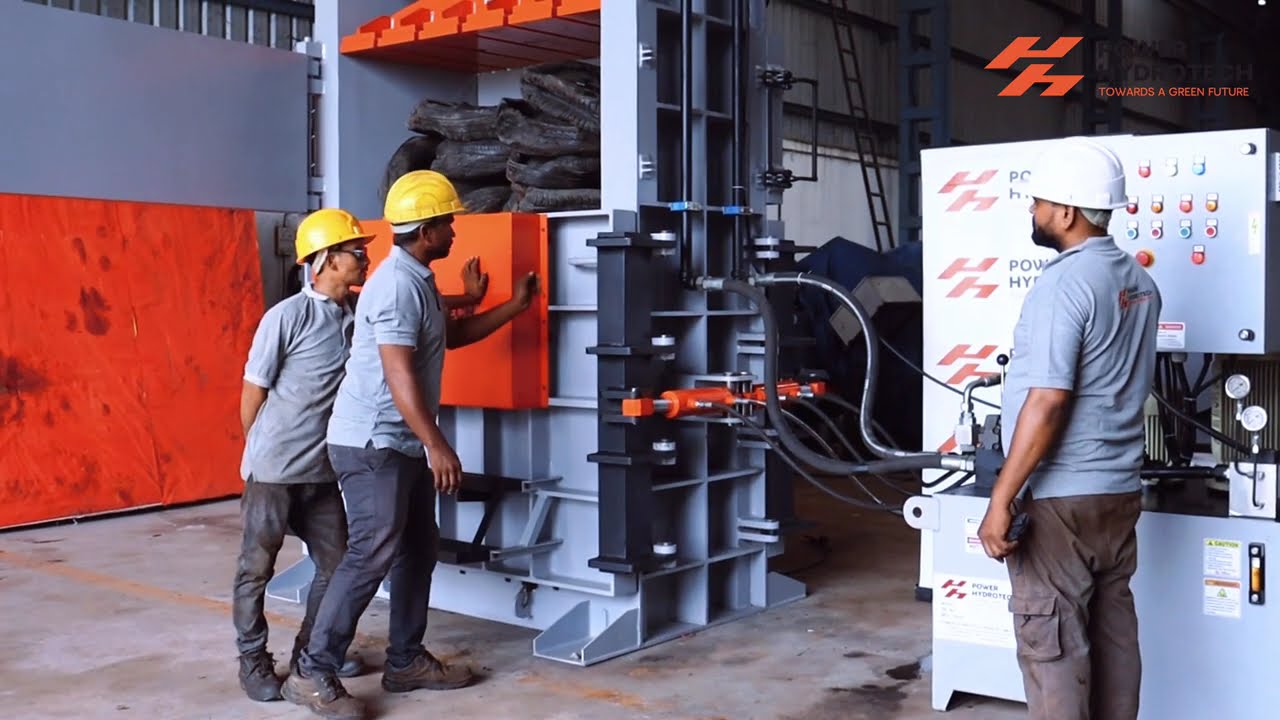Heavy Duty Tyre Baler Machine | High Density Tyre Baling | Power Hydrotech| Made in India