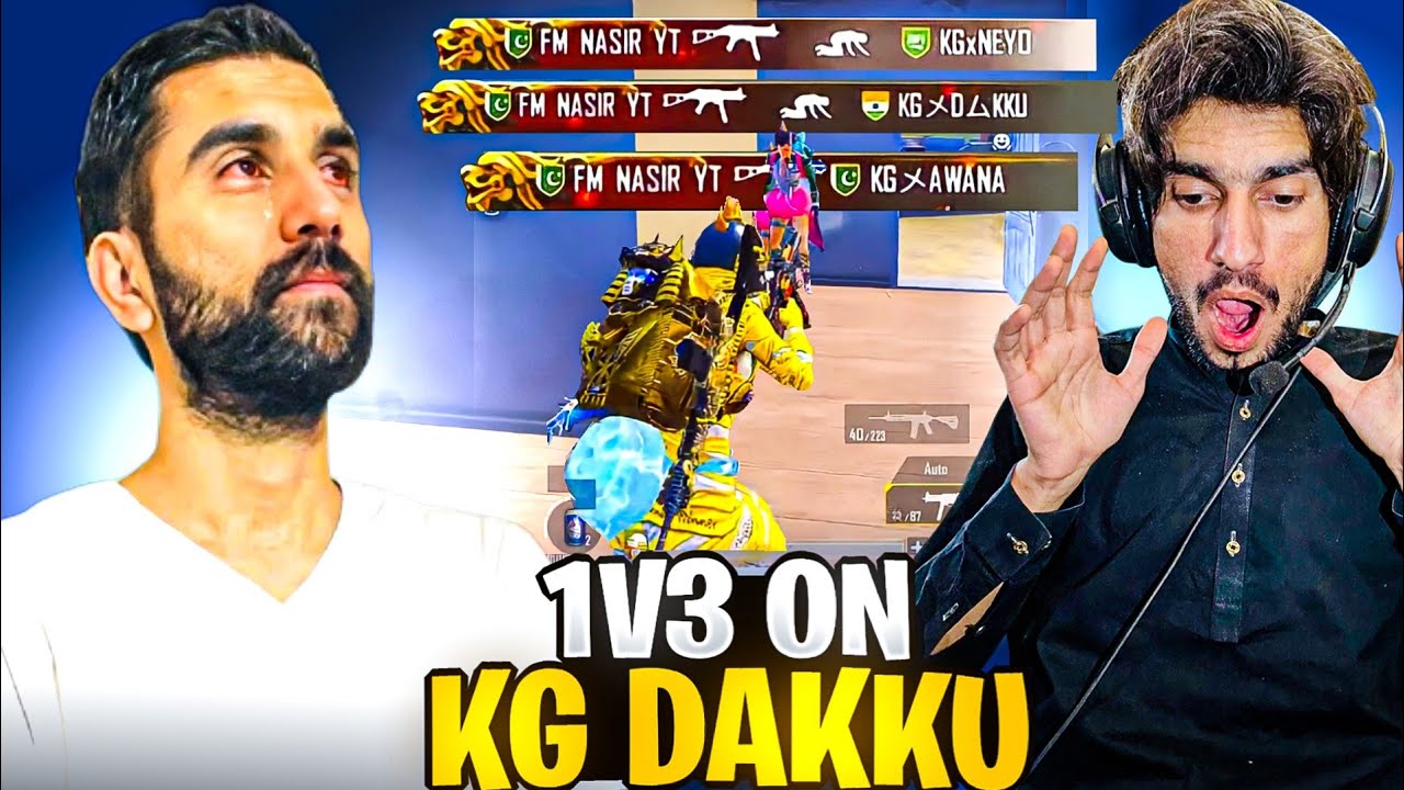 1vs3 on KG Dakku Team - Dakku Ghusa Kargaya 😂  - FM Nasir Yt