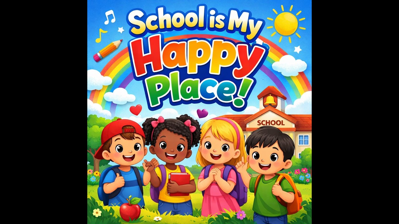 School Is My Happy Place (School Is Fun) #kidssongs #schoolsongs #brainbreaksforkids #kindergarten