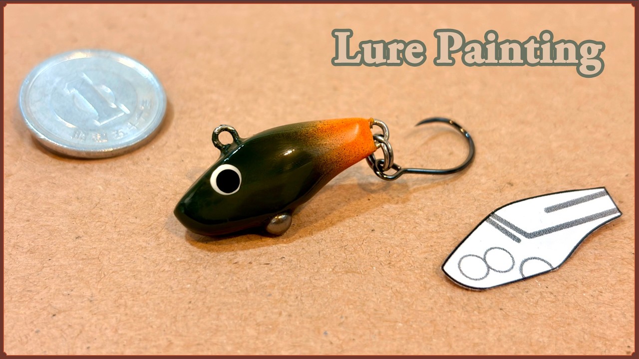 How to paint fishing lures : Micro-sized Lipless crankbait. #luremaking #lurepainting #handmadelure