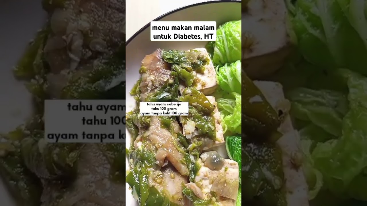 ide menu makan malam untuk Diabetes dan hipertensi #dietsehat #menudiet #tipssehat #shorts