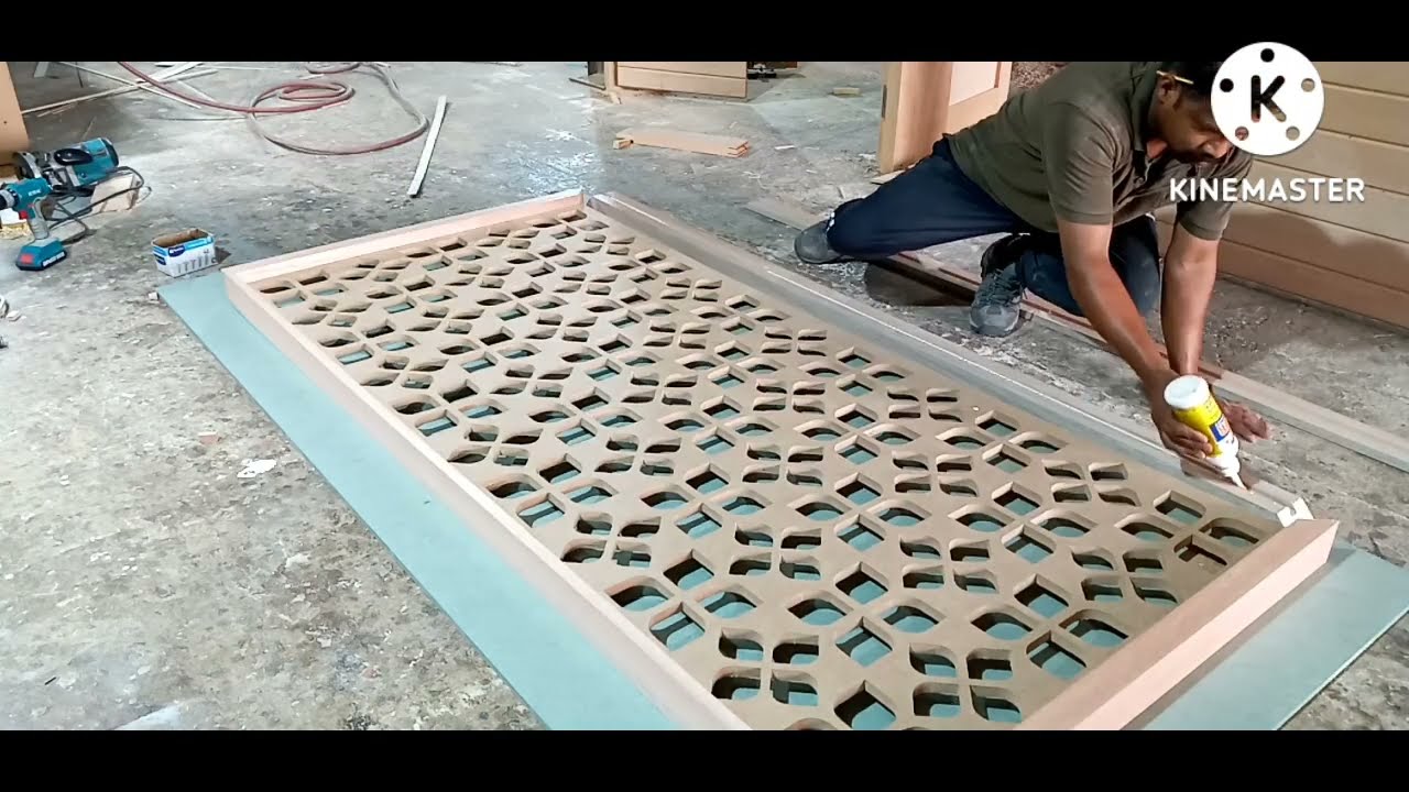 Room divider using MDF and wood /MODERNWOODS  #cnc #mdf #solidworks
