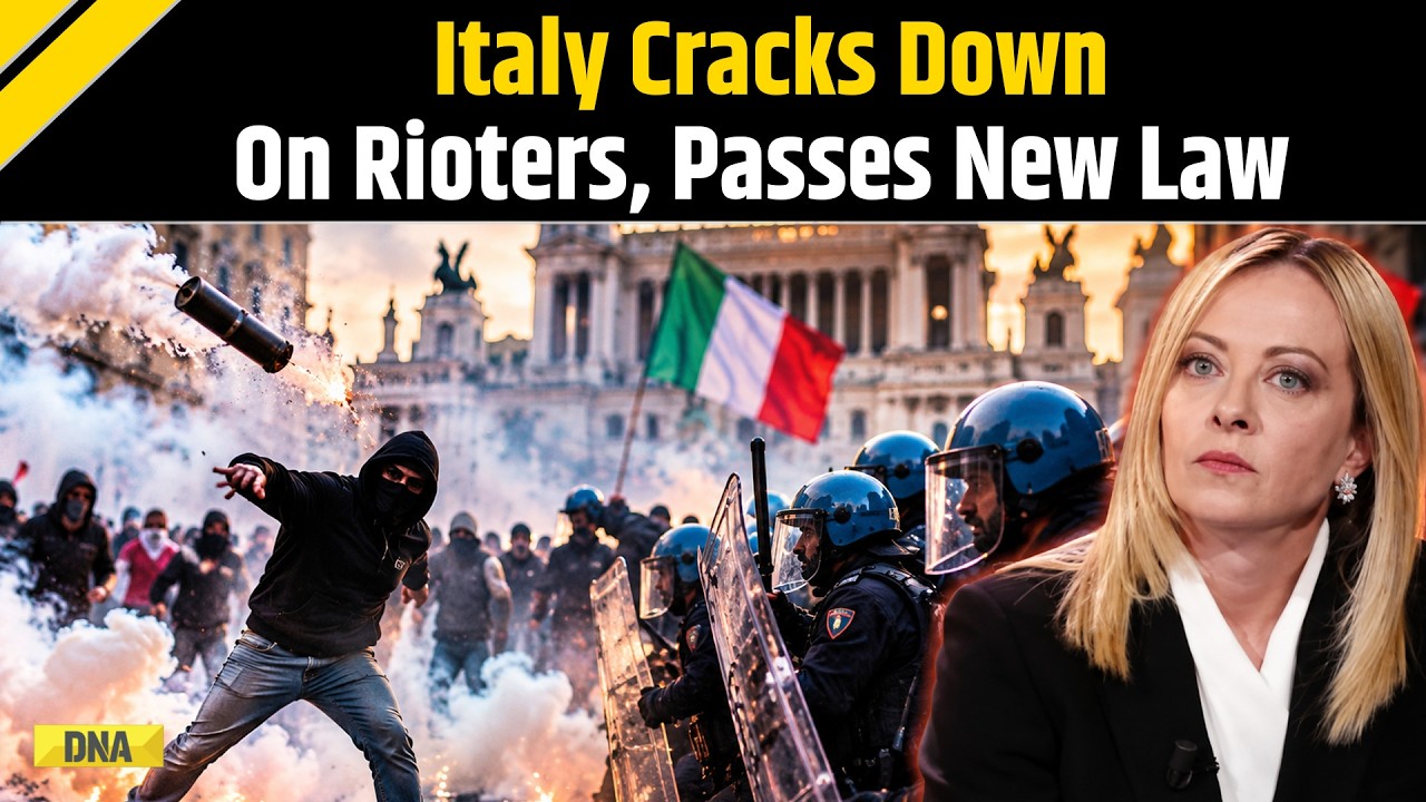 Italy Approves Tougher Anti-Riot Laws After Milan Violence | Giorgia Meloni | World News