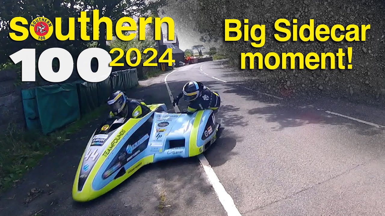 Huge Sidecar moment! Southern 100 Road Races 202 | Alan Founds & Rhys Gibbons