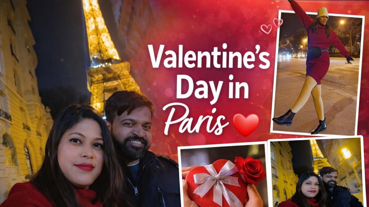 Valentine’s Day in Paris 💖 Most Romantic Day of My Life #valentinesday #parisvlog #jigsustudio 