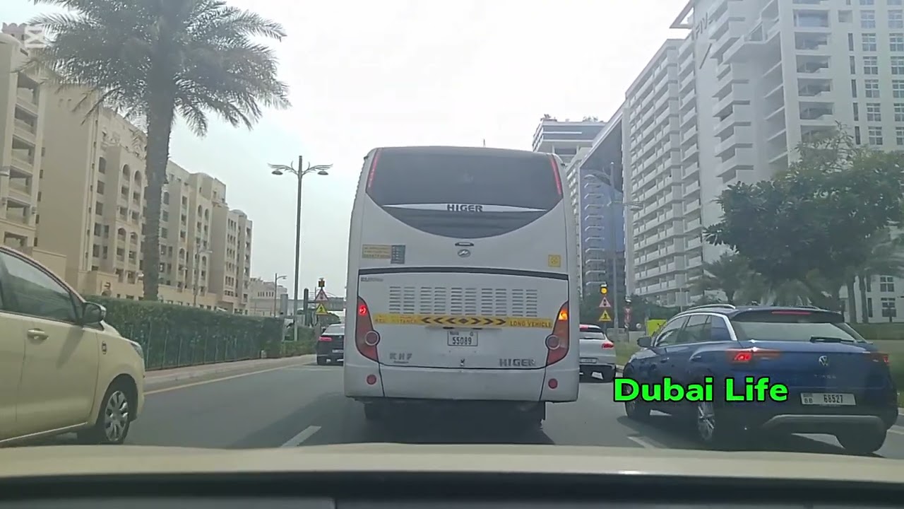 Plam Jumeirah Road in Dubai UAE 🇦🇪 #travel #emirates#dubaidrive #dubailife #plamjumeriah