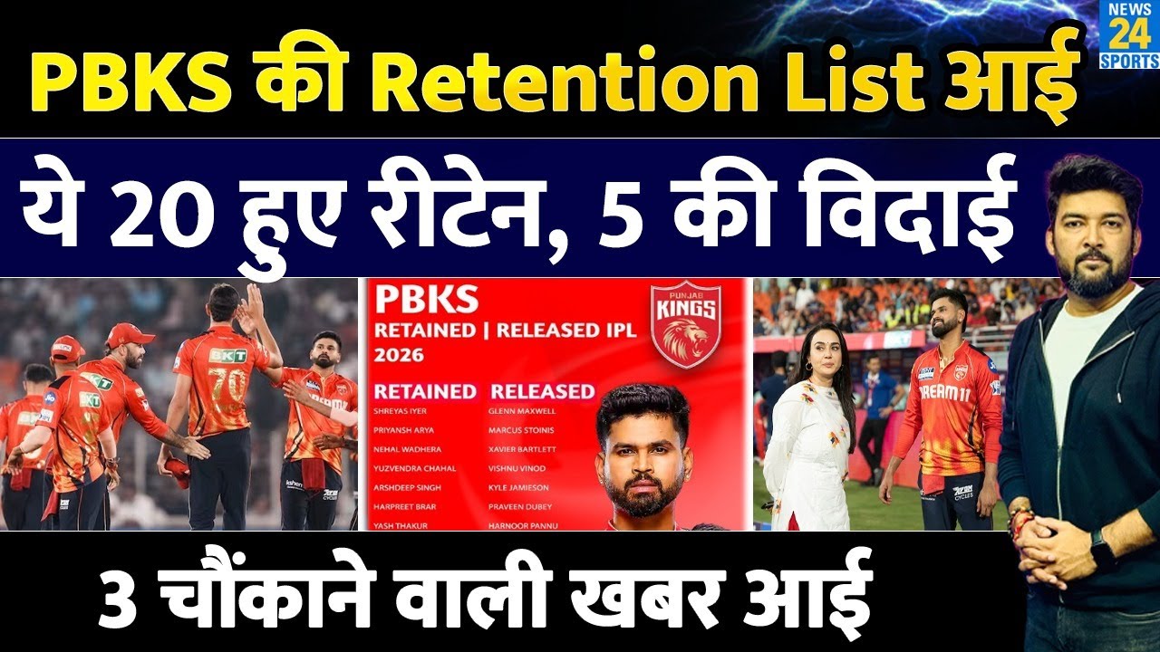 Punjab Kings Retained/Released Players | ये 20 Retain | 5 Release | IPL Retention 2026 | सरपंच साब