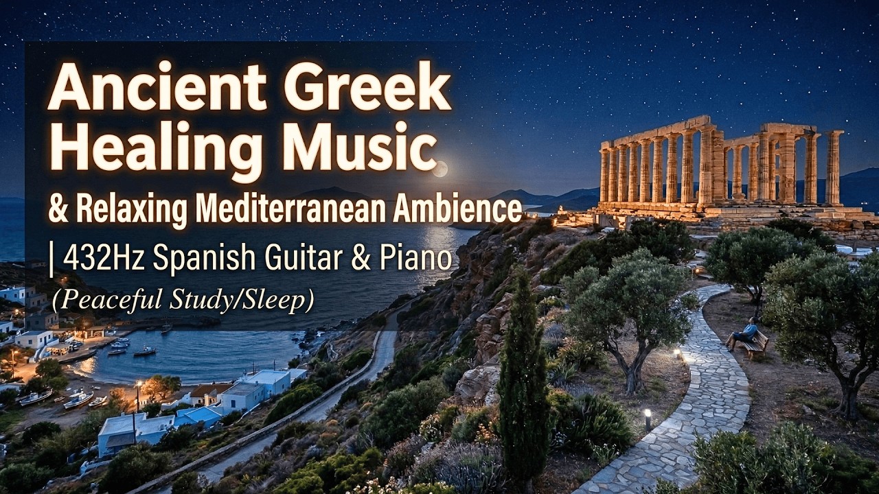 Ancient Greek Healing Music & Relaxing Mediterranean Ambience | 432Hz Spanish Guitar & Piano