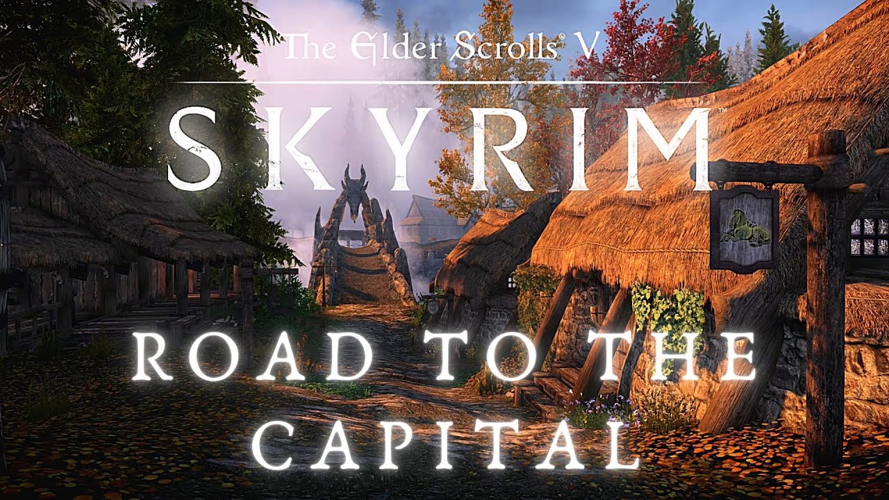 Skyrim SE 4K Music & Ambience | Walking Across Skyrim - Rorikstead To Solitude | Ambient Music